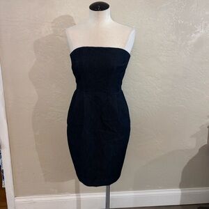 Express Strapless Dark Denim Strapless Dress Sz 4